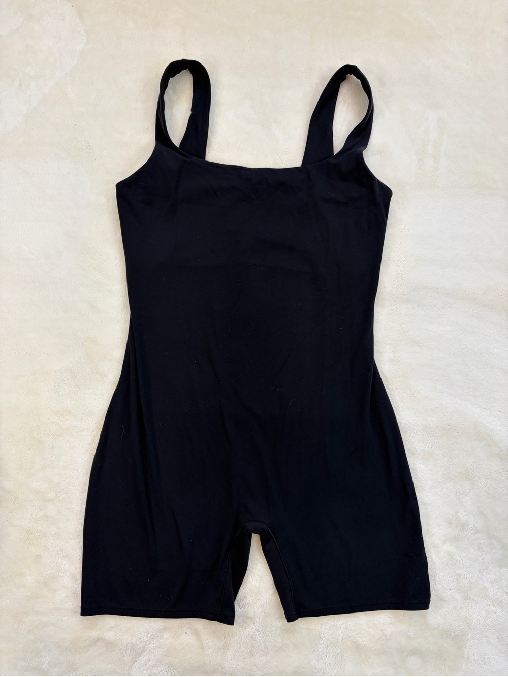 Nomanda Black Shapewear Bodysuit Romper Shorts Square Neck Sculpting Size XL
